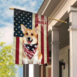 Corgi God Bless House Flag Dog Flags Outdoor Dog Lovers Gifts for Him or Her 2