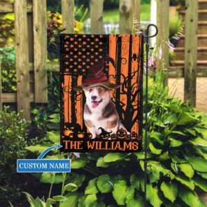 Corgi Halloween Personalized Flag Garden Dog Flag Custom Dog Garden Flags 3