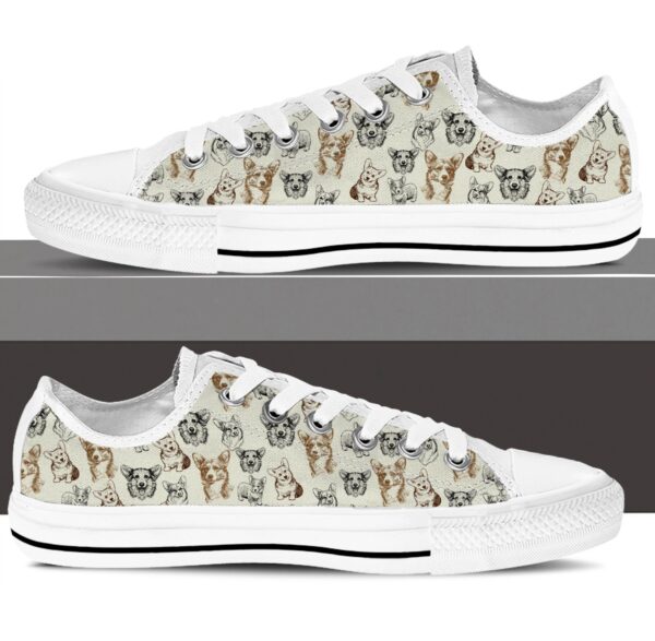 Corgi Low Top Shoes – Sneaker For Dog Walking – Lowtop Casual Shoes Gift For Adults