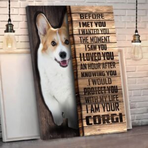 Corgi Matte Canvas Dog Wall Art Poster To Print Housewarming Gifts 1