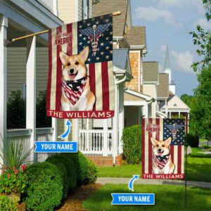 Corgi Nurses Personalized Flag Custom Dog Garden Flags Dog Flags Outdoor 1