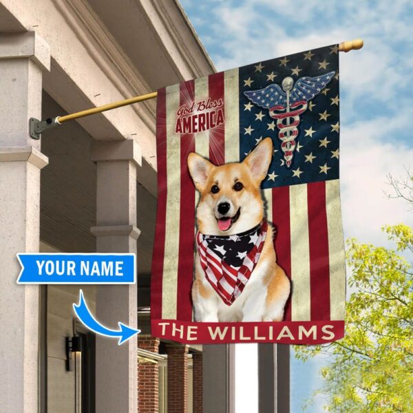 Corgi Nurses Personalized Flag – Custom Dog Garden Flags – Dog Flags Outdoor