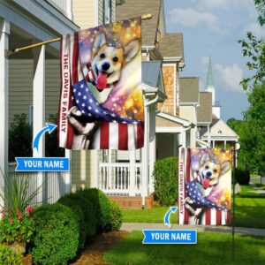 Corgi Personalized Dog Garden Flag Custom Dog Garden Flags Dog Flags Outdoor 1