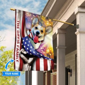 Corgi Personalized Dog Garden Flag Custom Dog Garden Flags Dog Flags Outdoor 2