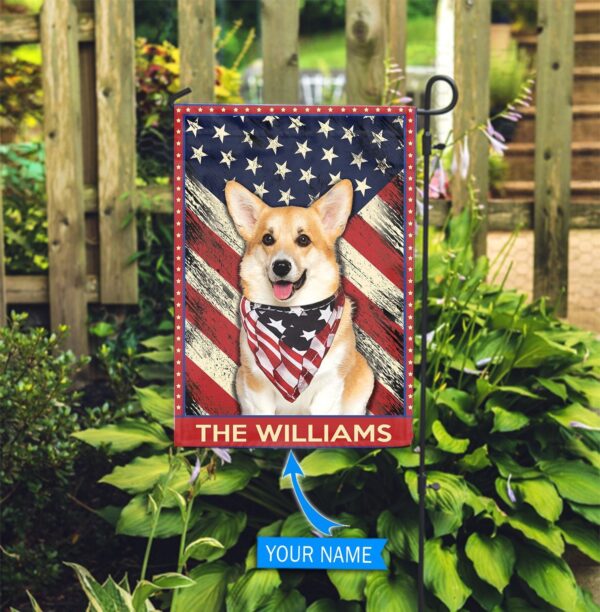 Corgi Personalized Flag – Custom Dog Garden Flags – Dog Flags Outdoor