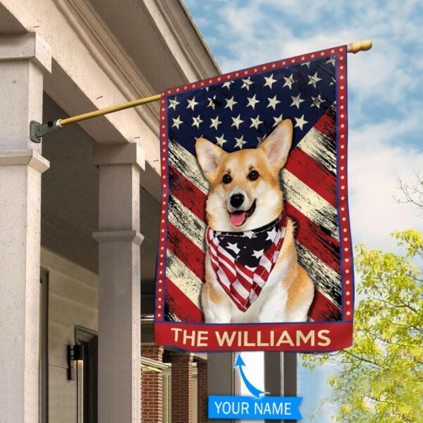 Corgi Personalized Flag – Custom Dog Garden Flags – Dog Flags Outdoor