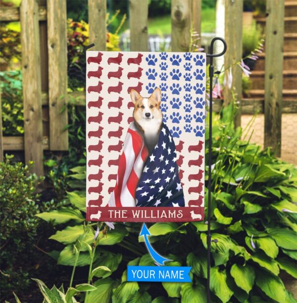 Corgi Personalized Flag – Garden Dog Flag – Custom Dog Garden Flags