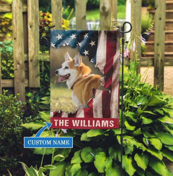 Corgi Personalized Flag – Garden Dog Flag – Personalized Dog Garden Flags