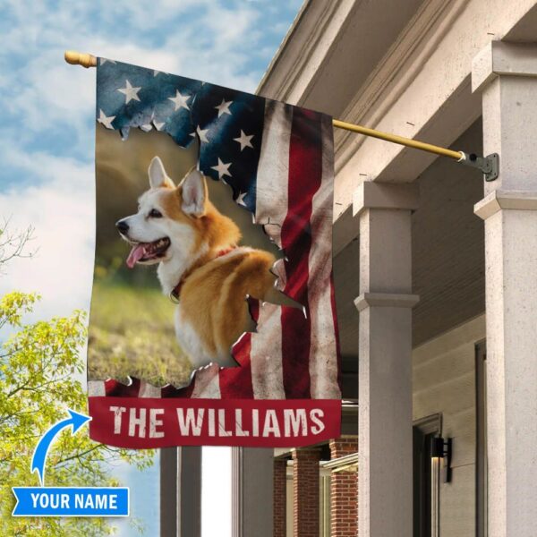 Corgi Personalized Flag – Garden Dog Flag – Personalized Dog Garden Flags