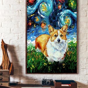 Corgi Poster Matte Canvas Dog Canvas Art Poster To Print Gift For Dog Lovers 1