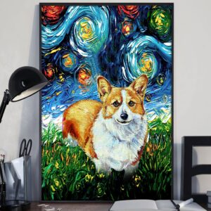 Corgi Poster Matte Canvas Dog Canvas Art Poster To Print Gift For Dog Lovers 2