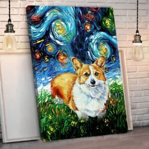 Corgi Poster Matte Canvas Dog Canvas Art Poster To Print Gift For Dog Lovers 3