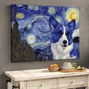 Corgi Poster Matte Canvas Dog Wall Art Prints Painting On Canvas 2