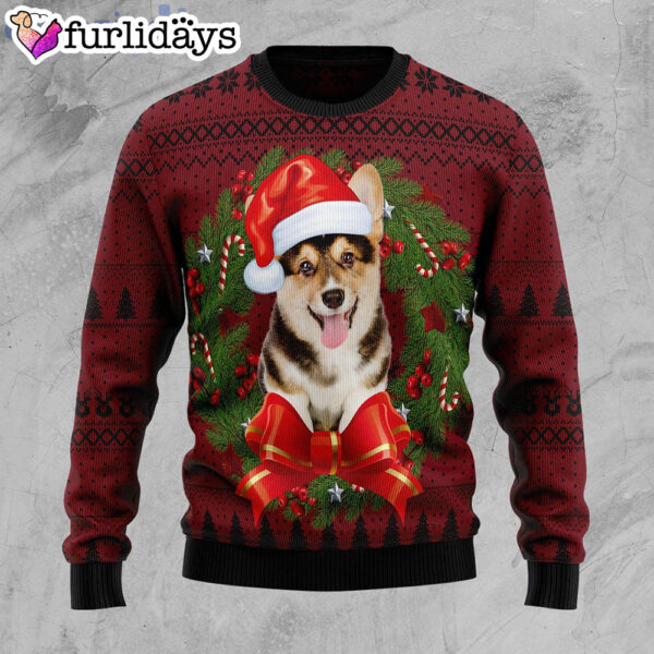 Corgi Wreath Gift For Dog Lover Ugly Christmas Sweater – Xmas Gifts For Him or Her
