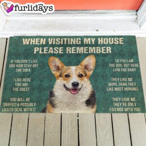 Corgi s Rules Doormat Outdoor Decor Christmas Gift For Pet Lovers 1