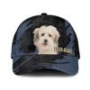 Coton De Tulear Jean Background Custom Name & Photo Dog Cap – Classic Baseball Cap All Over Print – Gift For Dog Lovers
