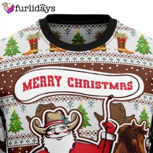 Cowboy Santa Claus Ugly Christmas Sweater Xmas Gifts For Dog Lovers Gift For Christmas 5