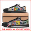 Crab License Plates Low Top Shoes Canvas Shoes – Personalized Custom – Best Gift For Men And Women