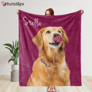 Custom Dog Face Blankets, Personalized Pet…