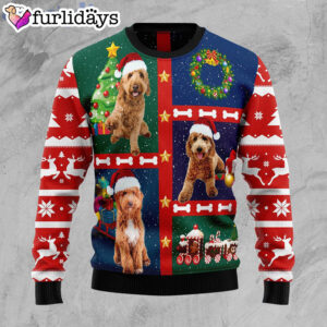 Cute Goldendoodle Christmas Dog Lover Ugly…