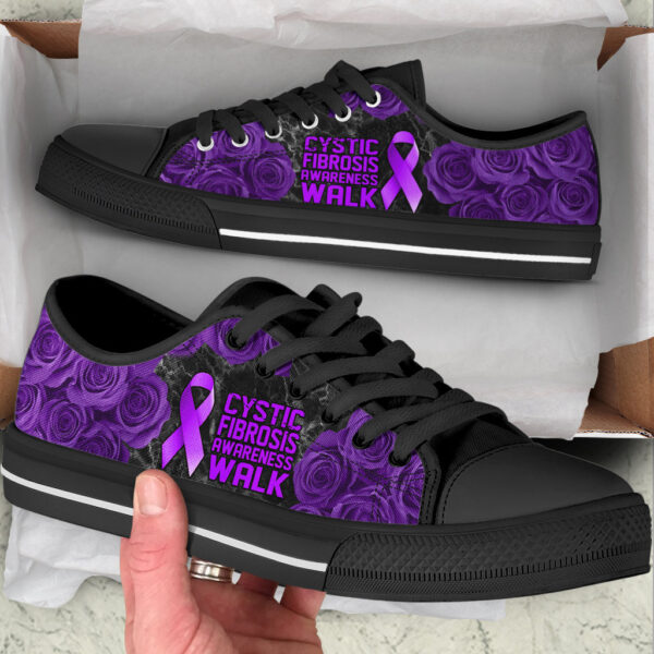 Cystic Fibrosis Shoes Awareness Walk Low Top Shoes – Best Gift For Men And Women – Cancer Awareness Shoes