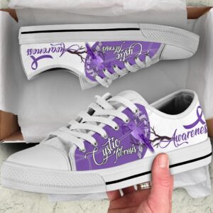 Cystic Fibrosis Shoes Hummingbird Low Top Shoes Best Gift For Men And Women Cancer Awareness Shoes 1