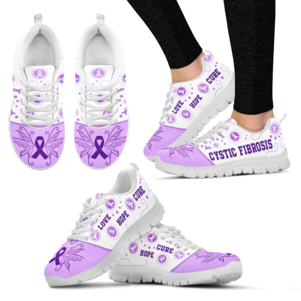 Cystic Fibrosis Shoes Love Hope Cure Lovely Sneaker Walking Shoes – Best Gift For Men And Women
