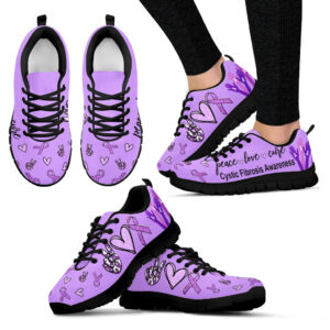 Cystic Fibrosis Shoes Peace Love Cure Sneaker Walking Shoes Best Gift For Men And Women 1