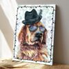 Dog Golden Retriever Wears Glasses – Dog Pictures – Dog Canvas Poster – Dog Wall Art – Gifts For Dog Lovers – Furlidays