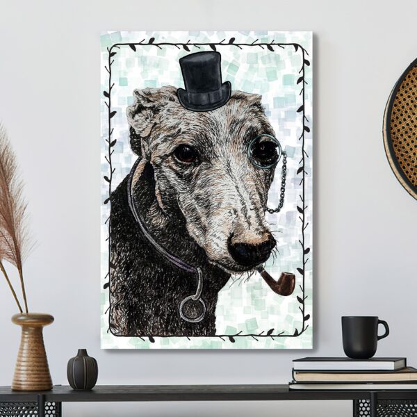 Dog Grey Hound – Dog Pictures – Dog Canvas Poster – Dog Wall Art – Gifts For Dog Lovers – Furlidays