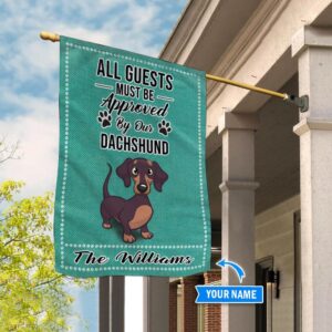 Dachshund All Guests Approved Personalized Flag Garden Dog Flag Custom Dog Garden Flags 3