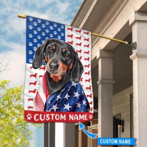 Dachshund America Personalized Flag Garden Dog Flag Custom Dog Garden Flags 2