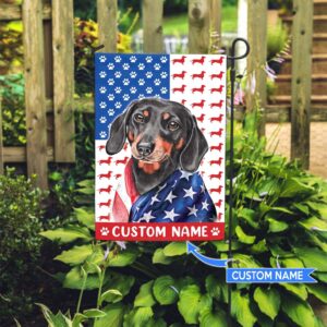 Dachshund America Personalized Flag Garden Dog Flag Custom Dog Garden Flags 3