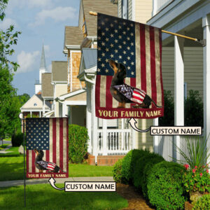 Dachshund & American Personalized Flag –…
