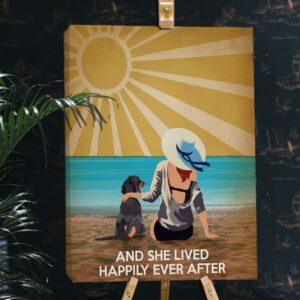 Dachshund And She Lived Happily Ever After Matte Canvas Dog Canvas Wall Art Gift For Dog Lovers 2