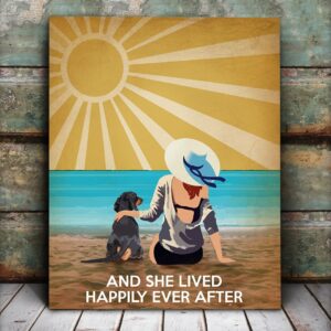 Dachshund And She Lived Happily Ever After Matte Canvas Dog Canvas Wall Art Gift For Dog Lovers 3