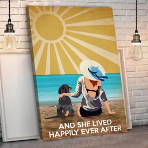 Dachshund And She Lived Happily Ever After Matte Canvas Dog Canvas Wall Art Gift For Dog Lovers 4