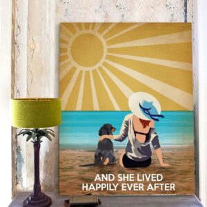 Dachshund And She Lived Happily Ever After Matte Canvas Dog Canvas Wall Art Gift For Dog Lovers 5