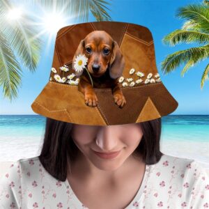 Dachshund Bucket Hat Hats To Walk With Your Beloved Dog A Gift For Dog Lovers 2 yyvbg5