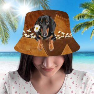 Dachshund Bucket Hat Hats To Walk With Your Beloved Dog Gift For Dog Loving Friends 2 ncej0y