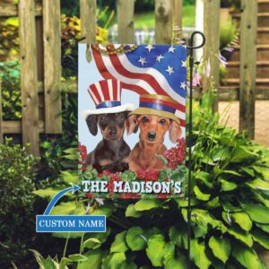 Dachshund Custom Garden Flag Custom Dog Garden Flags Dog Flags Outdoor 3