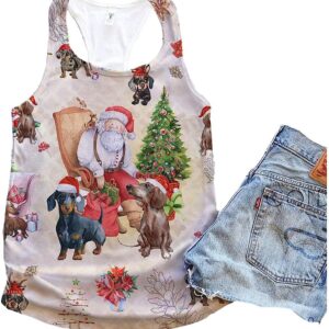 Dachshund Dog Christmas Winter Tank Top Summer Casual Tank Tops For Women Gift For Young Adults 1 l59yyw