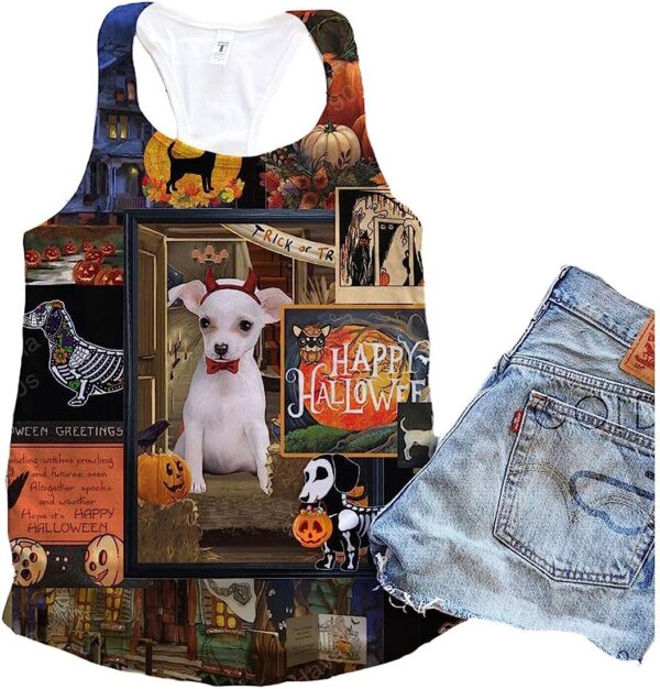 Dachshund Dog Halloween Art Tank Top – Summer Casual Tank Tops For Women – Gift For Young Adults