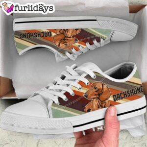 Dachshund Dog Low Top Shoes Love Dachshund Canvas Sneaker Owners Gift Dog Breeders 1
