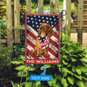 Dachshund Dog Personalized Garden Flag Custom Dog Garden Flags Dog Flags Outdoor 3