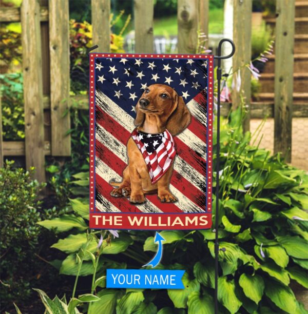 Dachshund Dog Personalized Garden Flag – Custom Dog Garden Flags – Dog Flags Outdoor