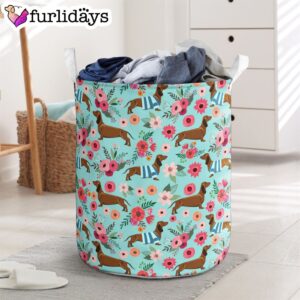 Dachshund Flower Laundry Basket – Dog…