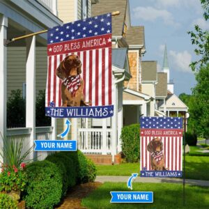 Dachshund God Bless America Personalized Flag Garden Dog Flag Custom Dog Garden Flags 1