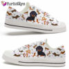 Dachshund Heart Love Pattern Low Top Shoes  – Happy International Dog Day Canvas Sneaker – Owners Gift Dog Breeders