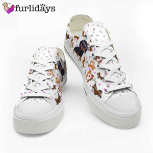 Dachshund Heart Love Pattern Low Top Shoes 3